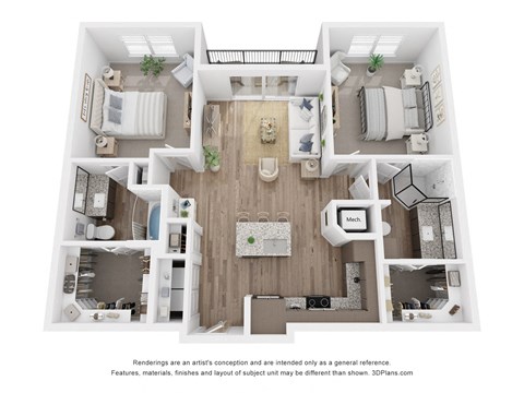 B2 Floor Plan at Aurora Watson Branch, Texas